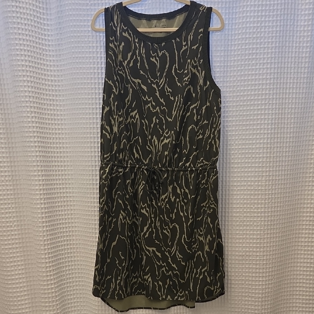 Athleta Green Patterned Dress